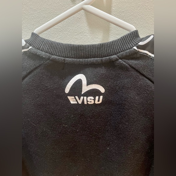 Evisu Logo Classic Kids Black Sweatshirt Activewear Casual Wear Size 120 - Picture 8 of 10